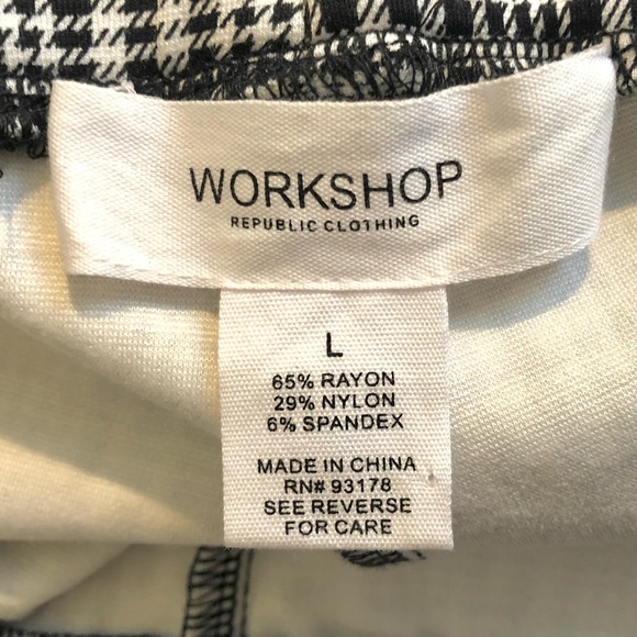 Houndstooth Plaid Leggings. Size L NWOT - Picture 3 of 3